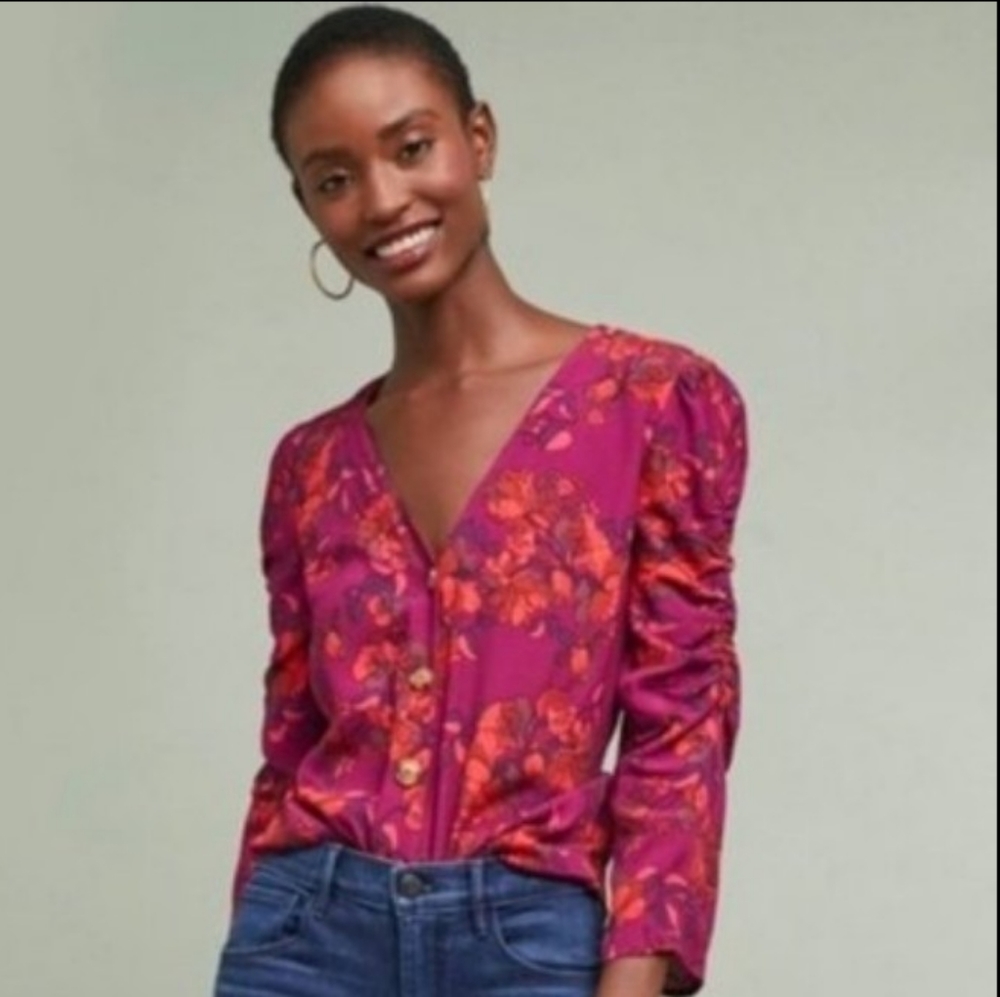 Anthropologie Maeve Jourdain Runa Top Blouse